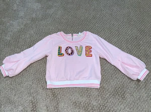 Truly Me Sara Sara Rhinestone Shirt Top Girls Size 4T EUC October 2020 Line Love - Picture 1 of 3