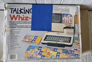 VTECH -Vintage 1987 Talking Whiz Kid Toy Computer w/ Cards Original Box Read - Picture 1 of 10