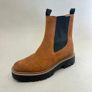 Sam Edelman Laguna Chelsea Boots in Frontier Brown Size 9 Lug Sole Pull On - Picture 1 of 15