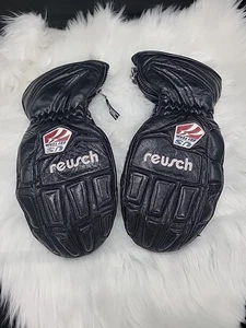 Reusch US Ski Team Leder Fäustlinge schwarz isoliert Skihandschuhe Gr. M Unisex - Bild 1 von 9