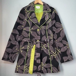 Cappotto arazzo 3 sorelle taglia L adatto medio floreale con cintura chic artistico capriccioso - Foto 1 di 13