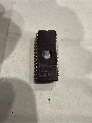 Macronix MX 27C512DC-15 UV EPROM – 64K 27C512 DIP-28 150ns Vintage IC - Image 1 of 2