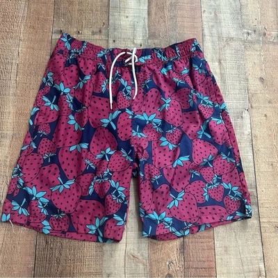 Sovereign Code Strawberry Print Me a Swim Shorts - Pink and Navy Large - Image 1 of 4