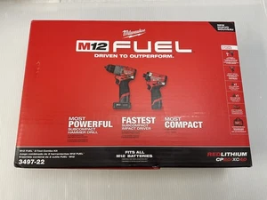 Milwaukee 3497-22 M12 2 Werkzeug Combo Kit Schlagschrauber Bohrhammer Schrauber - Bild 1 von 5