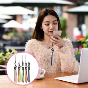  5PCS Rainbow Hanging Rope Keychain Creative Phone Bag Keyring Work Permit Hand - Picture 1 of 12