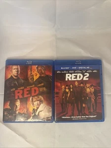 Red Blu-Ray & Red 2 Blu-ray DVD Digital HD Bruce Willis Morgan Freeman - Picture 1 of 10