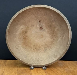 Wood Dough Chopping Bowl 11” Out of Round Lathe Turned - Picture 1 of 9