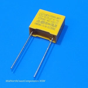 0.15uF 154K 150nF Tenta X2 Safety Capacitor 275 VAC Polyprop Filtering P-10mm - Picture 1 of 3