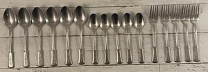 Rogers Co. Landscape Stainless Flatware 15 Piece Lot Korea Vintage Floral - Picture 1 of 6
