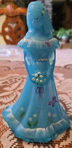 Fenton Glass Bridesmaid Doll Signed Shelley Fenton Hand Painted - Picture 1 of 11