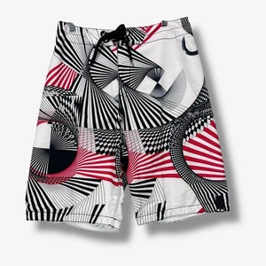 Bañador Oakley Board Shorts Para Hombre 32 Negro Blanco Rojo Geométrico De Colección 3D - Imagen 1 de 20