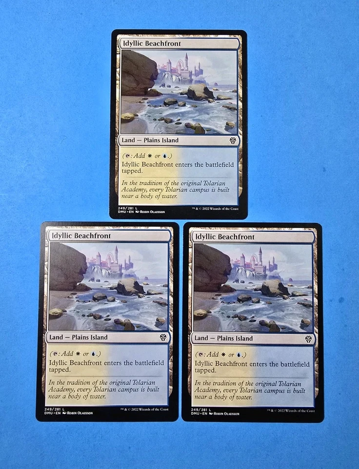 3x Idyllic Beachfront Dominaria United DMU Mtg Magic Card Dual Land Mana 249 - Image 1 of 2