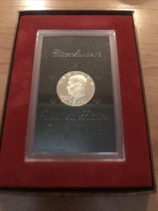 1971 S US Mint Eisenhower $1 Silver Proof Coin Uncirculated Ike Brown Box - Picture 1 of 4