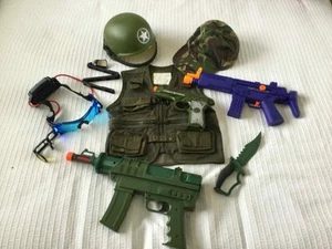 Boys Army Combat Costume Accessories Bundle Batteries Not Inc - Picture 1 of 8