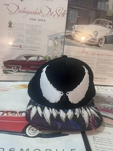 Marvel Comics VENOM Sublimated Face Adjustable Snapback Hat Cap Adult Fangs Z-4 - Picture 1 of 5