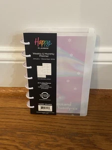 NEU! the Happy Planner 2026 MINI Dashboard Layout 12 Monate Planer weiß rosa - Bild 1 von 6