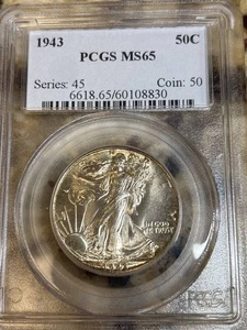 1943 P Half Dollars Liberty Walking PCGS MS-65 - Picture 1 of 2