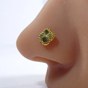 Genuine gold nose stud with screwback - Picture 1 of 7