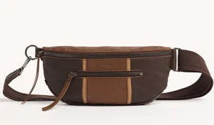 NWT Hammitt Classic Charles Orchestra Brown/Gunmetal Belt / Crossbody Bag - Picture 1 of 6