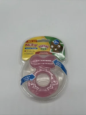 Nuby 硅胶 Teethe-EEZ 牙胶带刷毛,卫生盒,不含双酚 A — 第 1/2 张图片