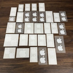 Autocollants autocollants authentiques logo blanc Apple OEM différentes tailles - Photo 1/8