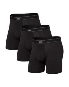 Saxx Daytripper Comfort Stretch Black Boxer Brief 3-Pack - Picture 1 of 4