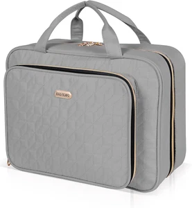 Travel Hanging Toiletry Bag for Women, Water-Resistant Cosmetic Organizer with 4 - Picture 1 of 12