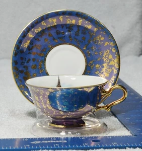 Antike Blau Goldrand Teetasse Untertasse ULM a.D., Münster Ulm Münster Ulmer Münster - Bild 1 von 8