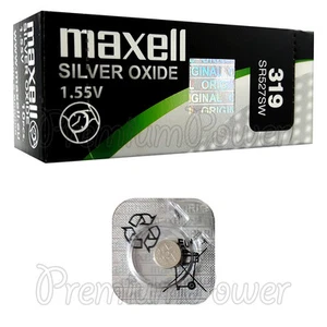 1 x Maxell 319 Silver Oxide battery 1.55V SR527SW D319 0% Mercury Watches - Picture 1 of 1