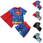 Toddler Kids Superhero Short Sleeve Tops Pant Outfit Cosplay Set Age 2 - 7Yearsل
