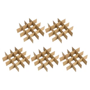5 Pack Shipping Box Divider Cardboard Packaging Glassware Moving Box Divider - Picture 1 of 12