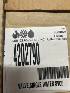 Sub Zero Refrigerator Water Inlet Valve Original Part# 4202790 #h.1b - Picture 1 of 1