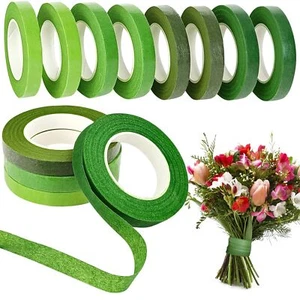 12 Roll Floral Tape 1/2 Inch 30 Yard Florist Tape Green Flower Wrap Tape for ... - Picture 1 of 3