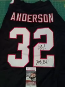 Jamal Anderson Signed Auto Custom Black Jersey JSA Dirty Bird Atlanta Falcons - Picture 1 of 3