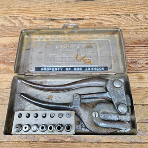 Vintage Whitney Jensen No 5 JR Hand Metal Punch Set With Full Set Of Punches. - Picture 1 of 24