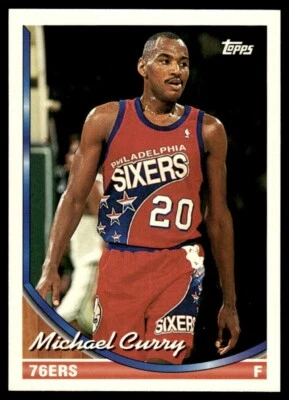 1993-94 Topps #286 Michael Curry Rookie Philadelphia 76ers - Image 1 of 2