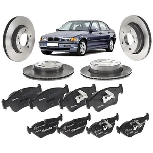 Kit Dischi e Pastiglie Freno Brembo Anteriori + Posteriori Per Bmw Serie 3 - Imagen 1 de 10