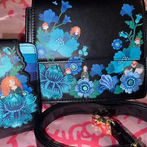 Loungefly Disney Pixar Brave Merida & Family Botanical Crossbody Bag And Wallet - Picture 1 of 21