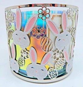 BATH & BODY WORKS CONEJO DE PASCUA BRILLO CON FLORES HUEVOS 3 MECHA SOPORTE PARA VELAS - Imagen 1 de 12