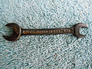 VINTAGE GESCHMIEDET IN DEN USA KLEINER DOPPELMAULSCHLÜSSEL 11/32 ZOLL X 5/16 ZOLL - Bild 1 von 6
