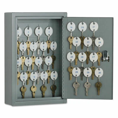 Skilcraft AbilityOne 30-Key Locking Cabinet, Gray Steel - Image 1 of 2