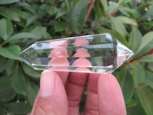 CRISTAL DE QUARTZ TRANSPARENT NATUREL 12 faces style OISEAU POINT DT guérison 48,6 g - Photo 1 sur 12