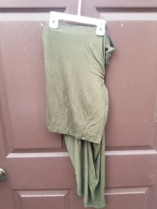 Windsor Women's Skirt Midi Wrap Color Green Size Medium Side Knot - Picture 1 of 4