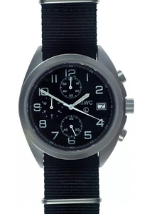 MWC Stainless Steel Hybrid Mechanical / Quartz Military Pilots Chronograph - Picture 1 of 8