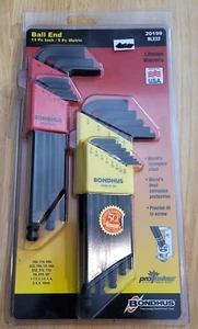 Bondhus 20100 BLX22 Ball end Allen Wrench set SAE & Metric (NIP) - Picture 1 of 2
