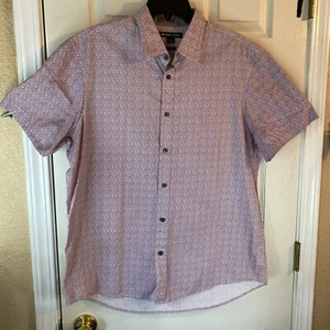 Michael Kors Mens XL Button Down Shirt Classic Fit Geometric Casual Adult Party - Picture 1 of 13