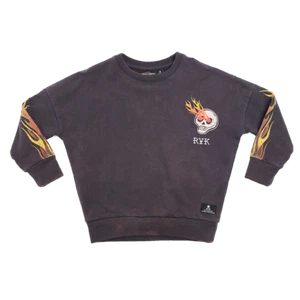 ROCK YOUR KID Boy's Charcoal Karma to Burn Sweatshirt $70 NWT - Picture 1 of 3