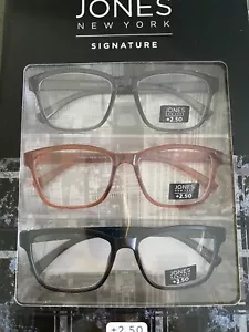 Jones New York 3 Gafas de Lectura NEGRAS, OXIDADAS, NEGRAS MATE Lectores +2,50 Para Hombre - Imagen 1 de 6
