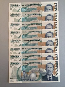 10000 PESO MEXICO BANKNOTE 1980's/90's CARDENAS LOT (8)  MEXICO - Picture 1 of 2