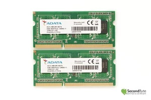 ADATA 8GB (2 X 4GB) PC3L-12800S Laptop Memory RAM AO1L16BC4R1-BX7S RAM Tax Inv - Picture 1 of 1